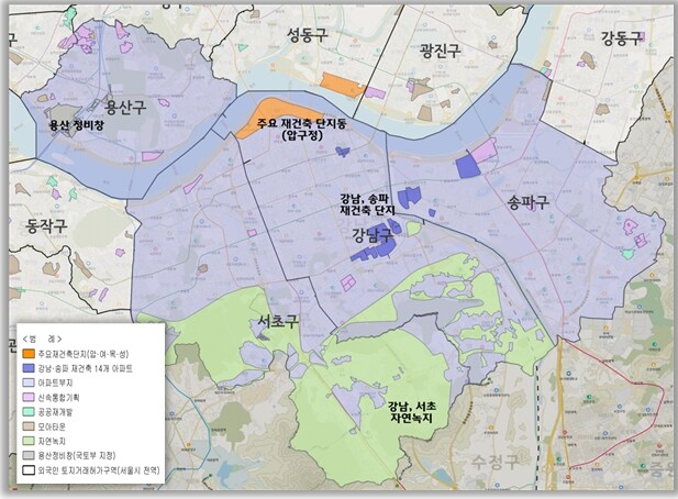 서울시, 강남 3구·용산구 