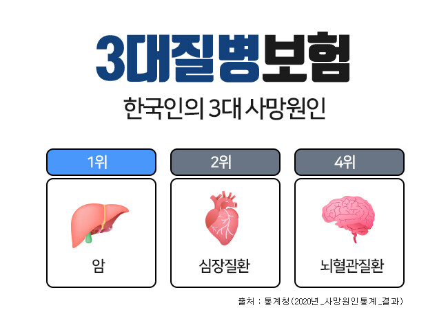 3대질병보험, 비갱신형 암보험 가입 ...