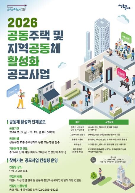 성동구, 공동주택 및 지역공동체 활성...
