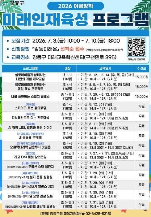 인공지능(AI)·코딩부터 경제금융까지...
